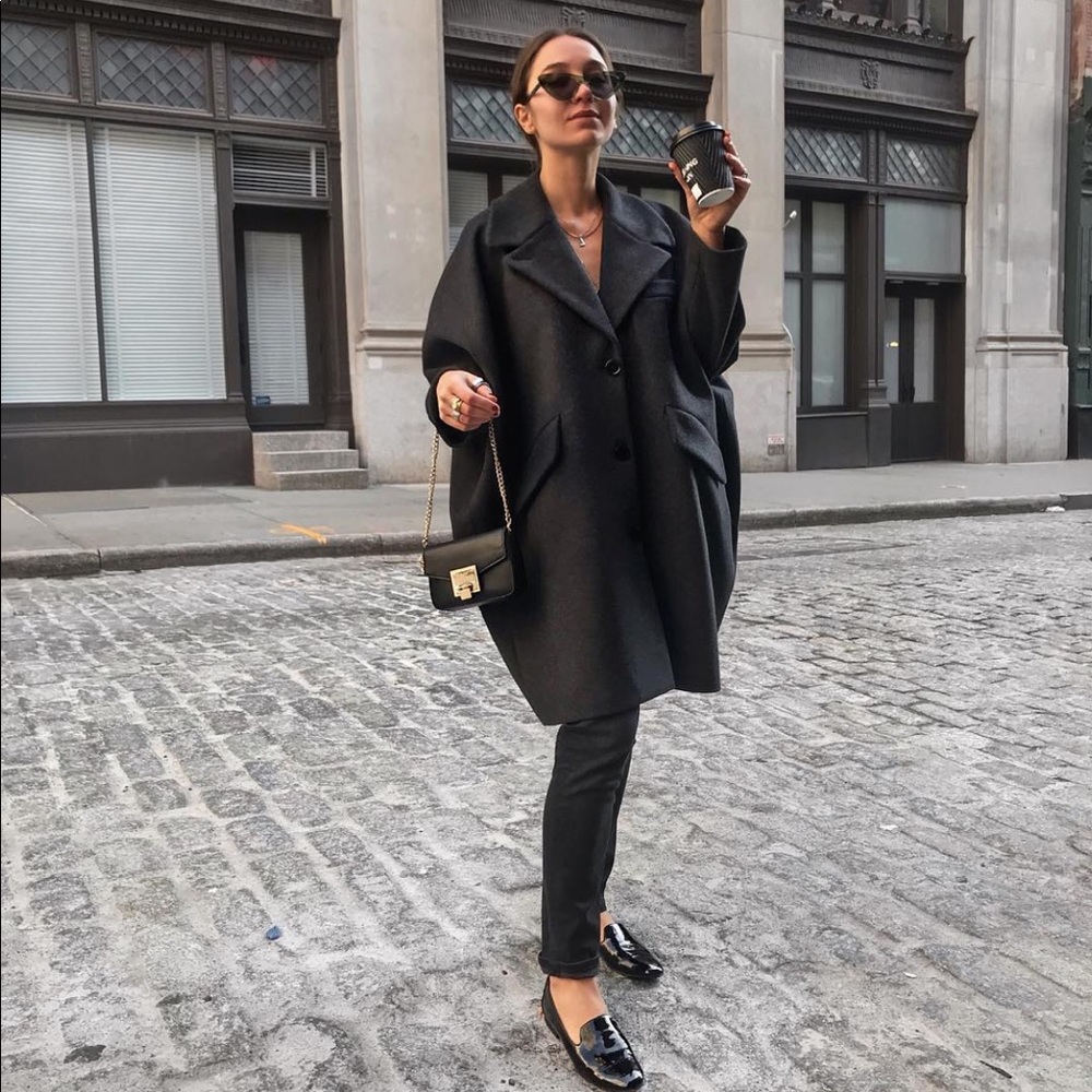 MM6 Maison Martin Margiela Black Cocoon coat - 4